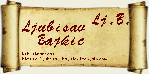 Ljubisav Bajkić vizit kartica